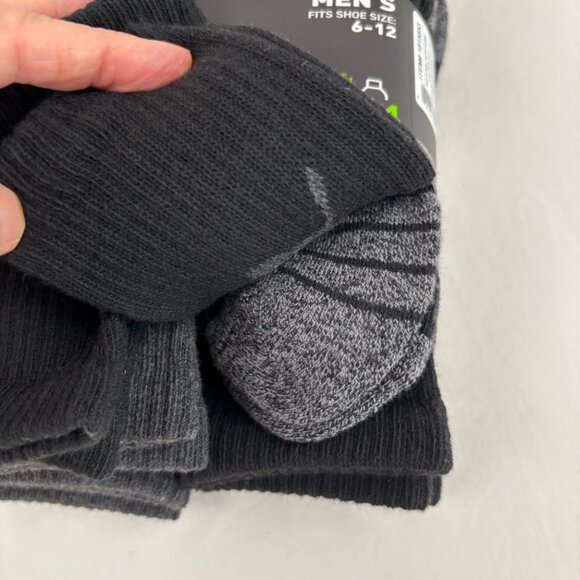 Puma Crew Socks Dry Cell Moisture Wicking Black Gray 8 Pair - Picture 5 of 6